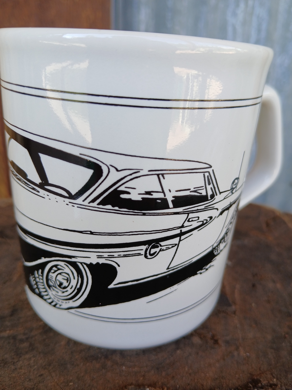 Chevy Classic Car White Ceramic Coffee Mug Cup